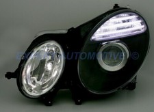 FARI LENTICOLARI FIBRA LED MERCEDES CLASSE E W211 RESTYLING NERI 5/2006 - 2009