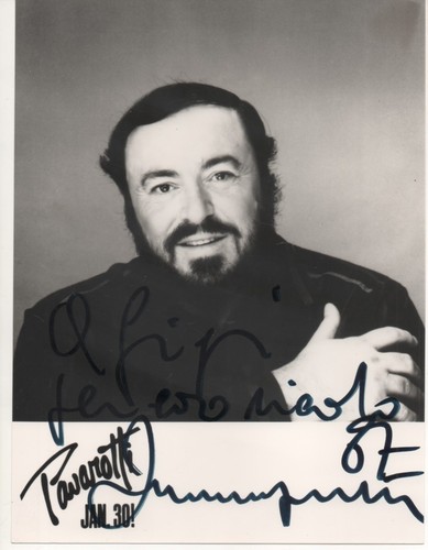 Autografo luciano pavarotti - luciano,