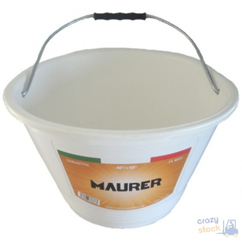 Secchio bianco plastica - in,