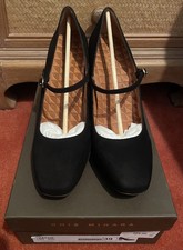 Nuovo con scatola Chie Mihara 'Vache' nero scamosciato/pelle di serpente tacco fibbia cinturino UK 6/EU 39 €259