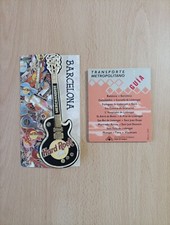 Hard Rock Cafe Barcellona Listino Prezzi 1999+Cartoncino Metropolitana 1999!
