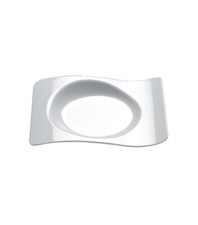 500pz PIATTINO FORMA Monouso Bianco 10cc 8,5 x 7cm Finger Food NUOVI
