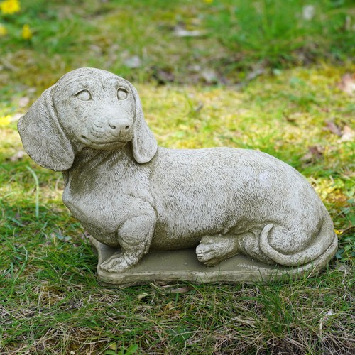 Statua pietra cane bassotto - pietra,