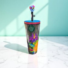 Bicchiere Starbucks olografico 24 oz con top in paglia scura brillante NUOVO edizione limitata