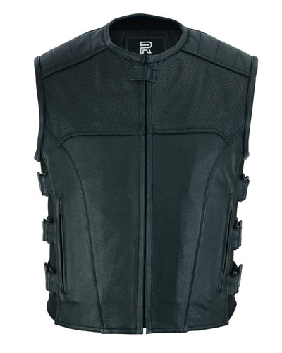 Gilet motociclista pelle - gilet,