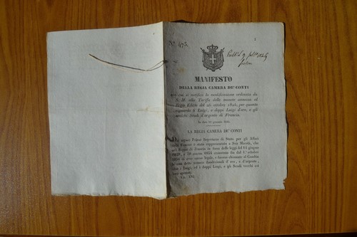 Antico documento manifesto - documento, n