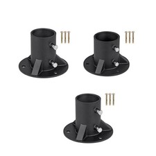 Base flangiata robusta e resistente per supporto palo in legno per cassetta