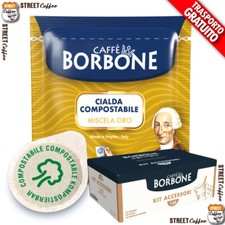 150 Cialde Caffè Borbone Miscela Oro Gialla Filtrocarta ESE 38+ Kit accessori