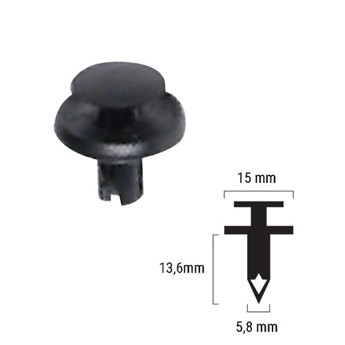 Rivetto plastica carene - rivetto,