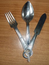 Esercito Americano Set di posate in acciaio INOX, cucchiaio, forchetta  coltello