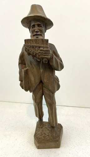 Vintage statuina in legno - in,