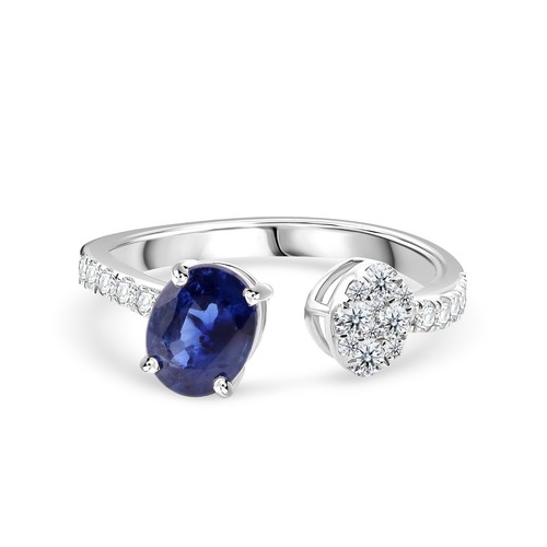 Anello bracciale zaffiro blu