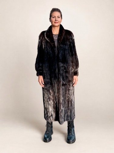 Cappotto visone ranch mogano