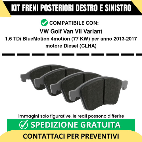 Pastiglie freno posteriori - freno, vw