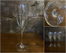 SET 6 BICCHIERI FLUTE A CHAMPAGNE Dom Perignon CRISTALLO Baccarat 20,8 cm/h '60s