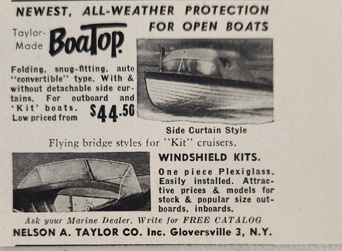 1954 stampa pubblicità boatop - stampa,