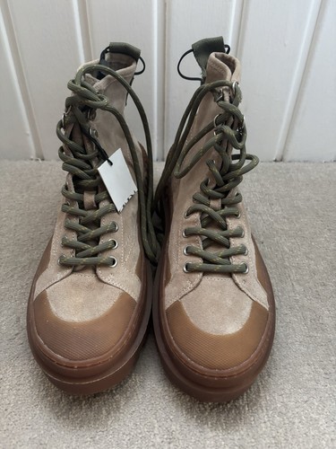 Stivali stringati zara beige - stivali,
