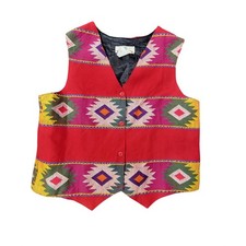 Gilet arazzo cotone geometrico