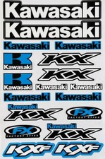 Adesivi moto kawasaki blu nero bianco kxf versys er6n ninja z h2 z1000 w650 j125