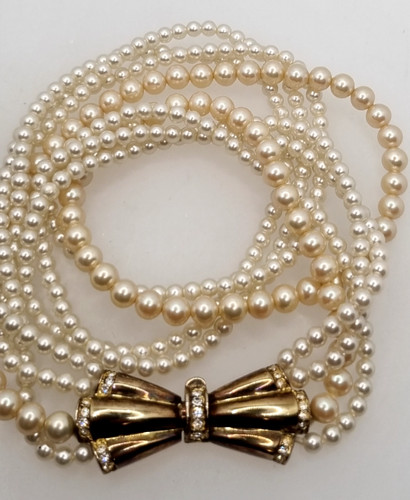 Perle argento collana - perle,