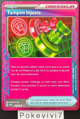 Carte pokemon tampon injuste - carte,