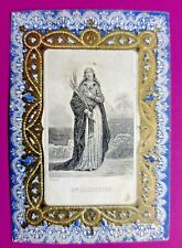 SANTA AGOSTINA OTTOCENTESCO SANTINO CON RILIEVI DORATI,BELLISSIMO-102 BIS