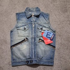  GIUBBINO GILET JEANS  COTONE