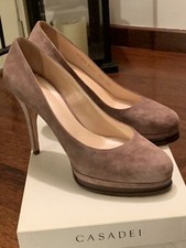 Casadei decoltè camoscio tacco 12 Tg 38,5