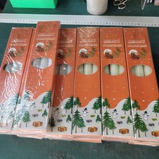 Z4) LOTTO STOCK 75 CANDELE BIANCO e PANNA NATALE FESTE DECORAZIONI RIVENDITA