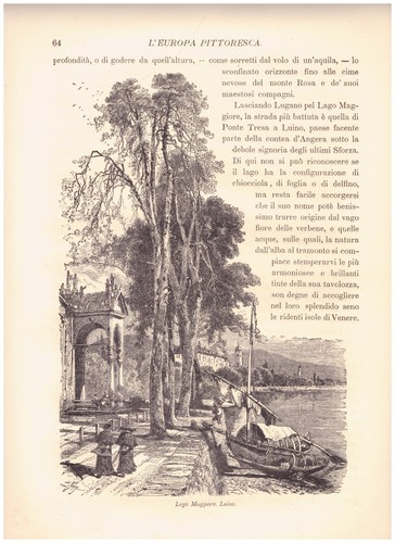Stampa antica incisione laghi - stampa,