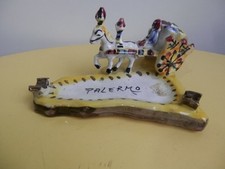 vecchio CARRETTINO SICILIANO in ceramica souvenir Sicilia Palermo carretto di da