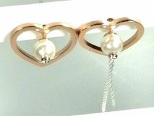 ORECCHINI OPS!CLIP DONNA A CUORE ACCIAIO ORO ROSA- PERLE E CRISTALLI (OPSOR-617)