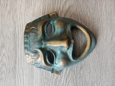 Maschera Greca  Mitologia In Bronzo Vintage