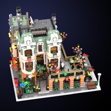 MOC: Garden Palace Ristorante con Interno Edificio Modulare 4552 Pezzi