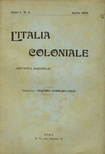Italia coloniale rivista - italia, (l')