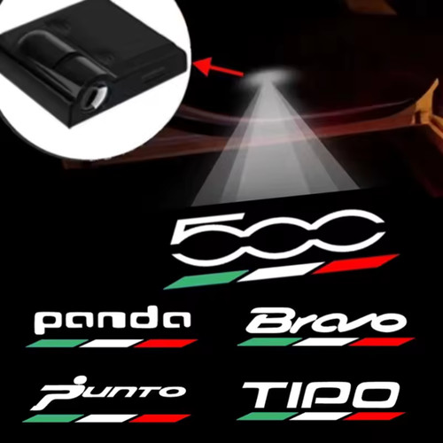 Fiat proiettore led logo luci - led,