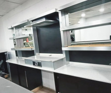 RETROBANCO BAR 4,30mx 0,55m P CON VARIE MESOLE E SPECCHI TOP CAFFE' CENTRALE 