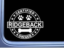 Adesivo per cani certificato Rhodesian Ridgeback L357 decalcomania 6"