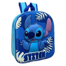 Zaino Asilo Bambino 3D Stitch Disney Zainetto Scuola Materna 30 cm con Spallacci