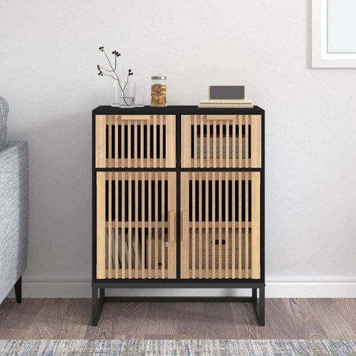 Vidaxl credenza nera 60x30x75 - credenza,
