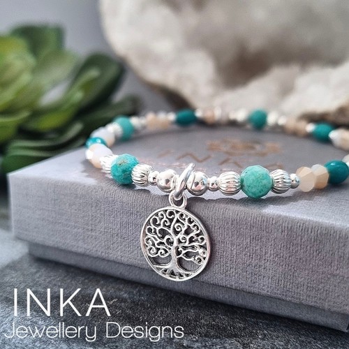 Bracciale impilabile turchese