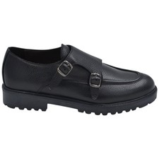 Doppia fibbia uomo pellame