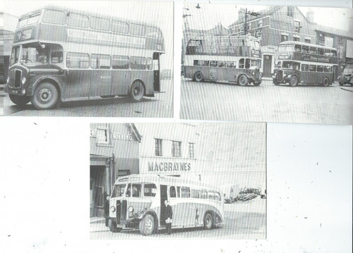Buses 5 postcards - uk,