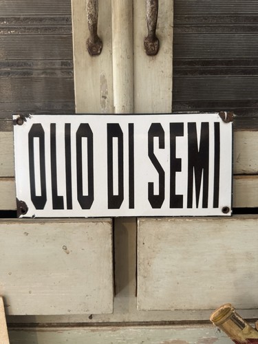 Targa smaltata vintage - olio, di