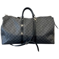 Louis Vuitton Borsa Uomo Damier Grafite Keepall Bandoulière 55 Grigio