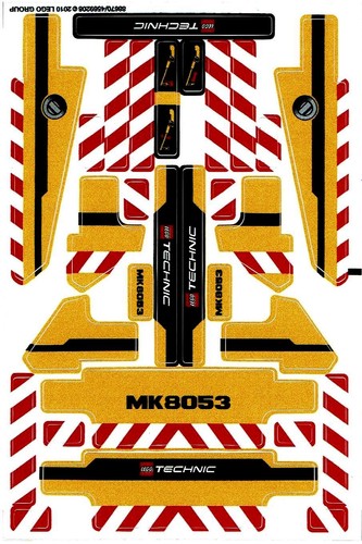 Lego 8053 adesivo ricambio - 8053,