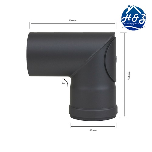 Tubo pellet curva ø - 90°, 80mm