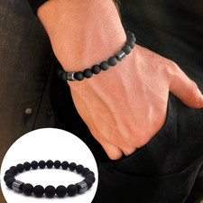 Bracciale 8mm Onice Nero opaco