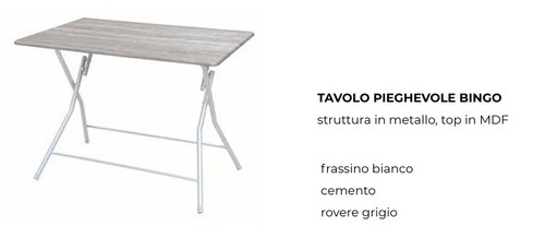 Tavolo pieghevole bingo - pieghevole,