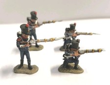 Lotto 4 Soldatini Francesi in Piombo Del Prado-BATTAGLIA DI AUSTERLITZ 30-35MM 